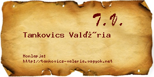 Tankovics Valéria névjegykártya