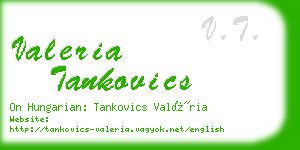 valeria tankovics business card